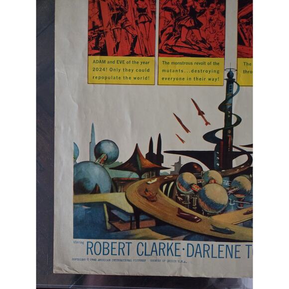Vintage 1959 NSS Half-Sheet Poster “Beyond the Time Barrier” 59/247 AIP Sci-Fi - Picture 5 of 10